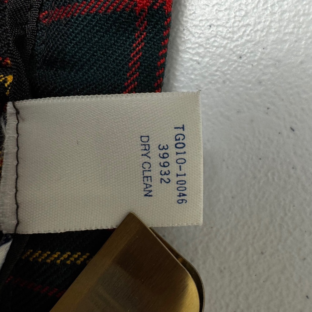 Vintage Pendleton Wool Plaid Pleated Midi Skirt Red Green Tartan Old Money - Picture 7 of 8